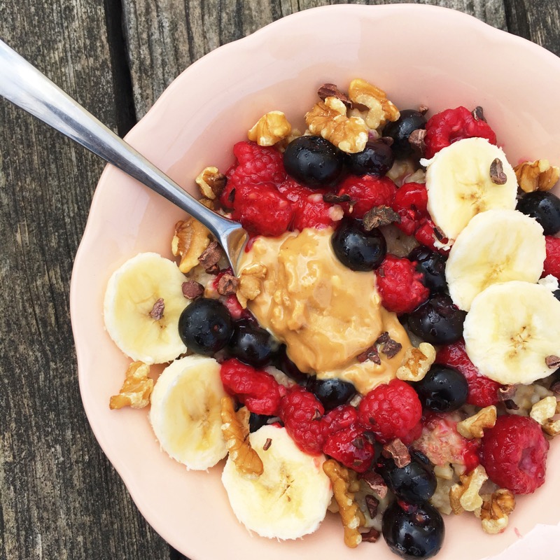 Peanut Butter And Jam Steel Cut Oats