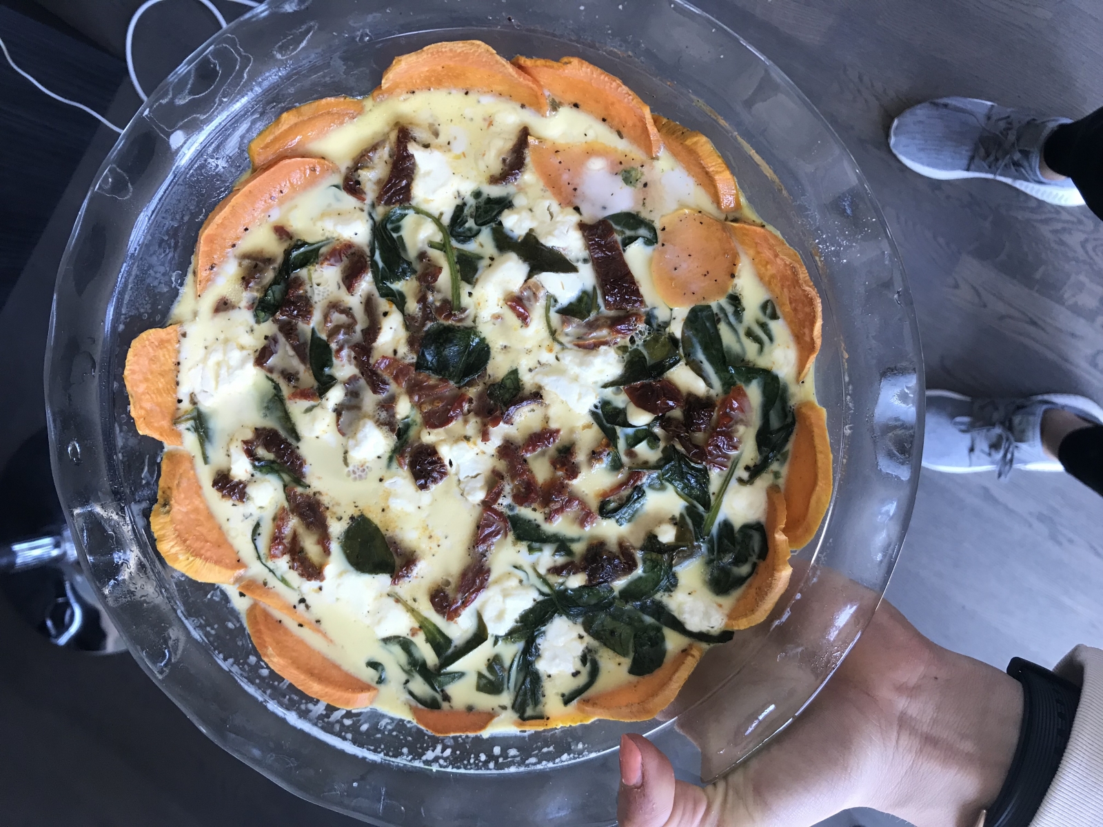 Sweet Potato Crust Quiche