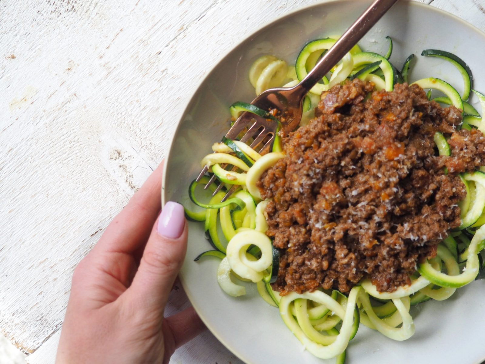 Zucchini Noodle Bolognese